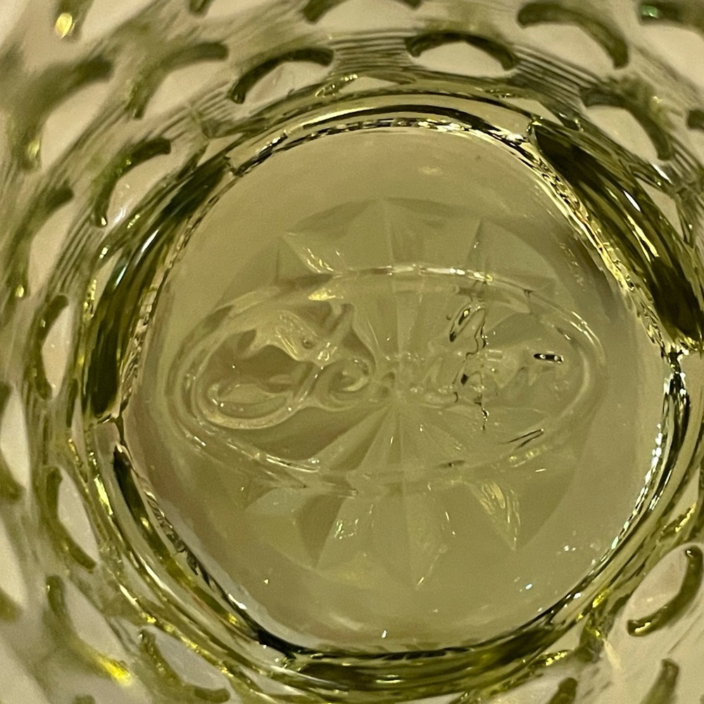 Fenton Glass Green Hobnail Toothpick Holder - Picture 8 of 11